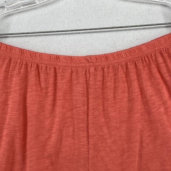 EILEEN FISHER GARNET HILLL Shorts L Sleepwear Pima Cotton PJ Lounge Salmon Pink - Picture 4 of 10